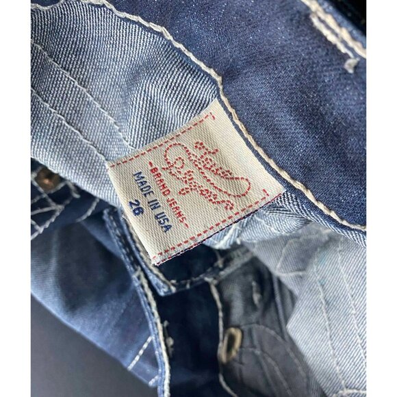 True Religion Gina Rockstar Denim Jeans Boot Womens 26 Made in USA - Picture 4 of 9